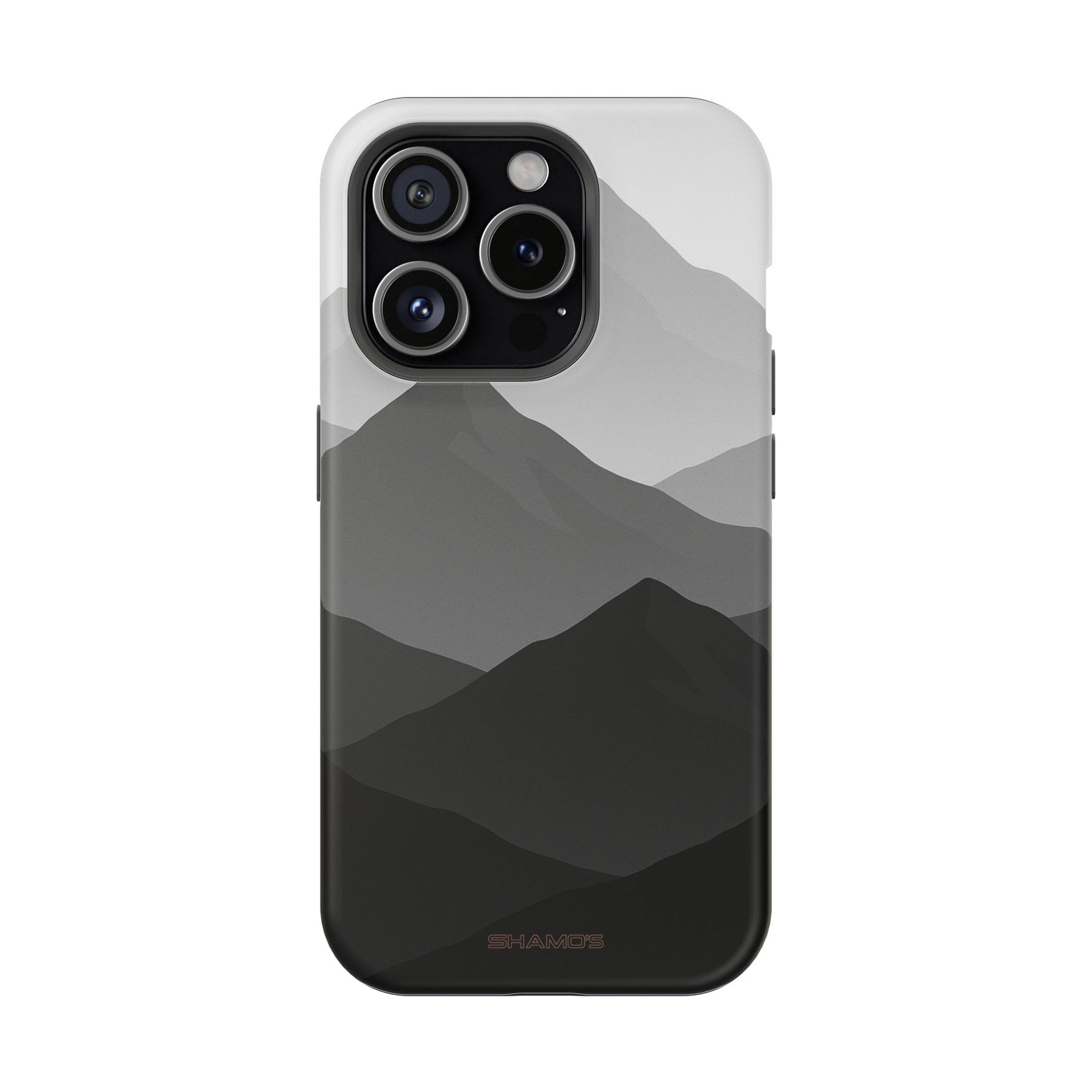 Monochrome Mountain Design iPhone Case | MagSafe