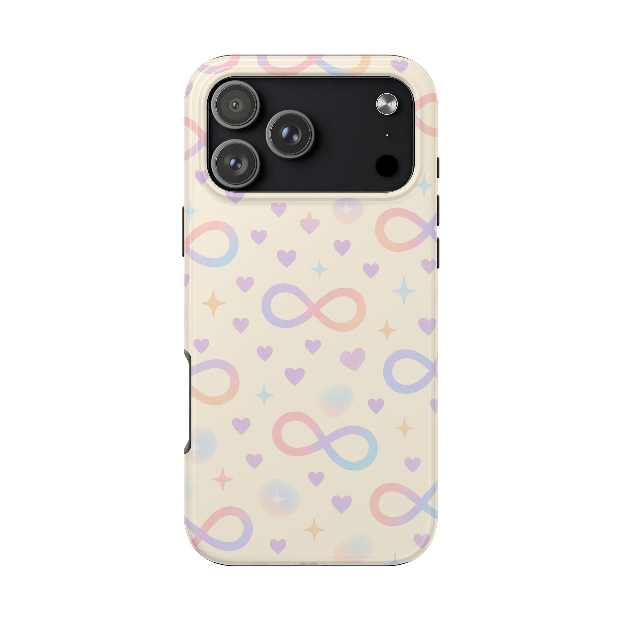 Infinity Pattern Tough Phone Case — Pastel Hearts & Stars  Shamo's iPhone 17 Pro Max