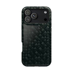 Dark Carbon Fiber Texture Magnetic Impact-Resistant iPhone Case | MagSafe compatible  Shamo's iPhone 17 Pro Max / Glossy