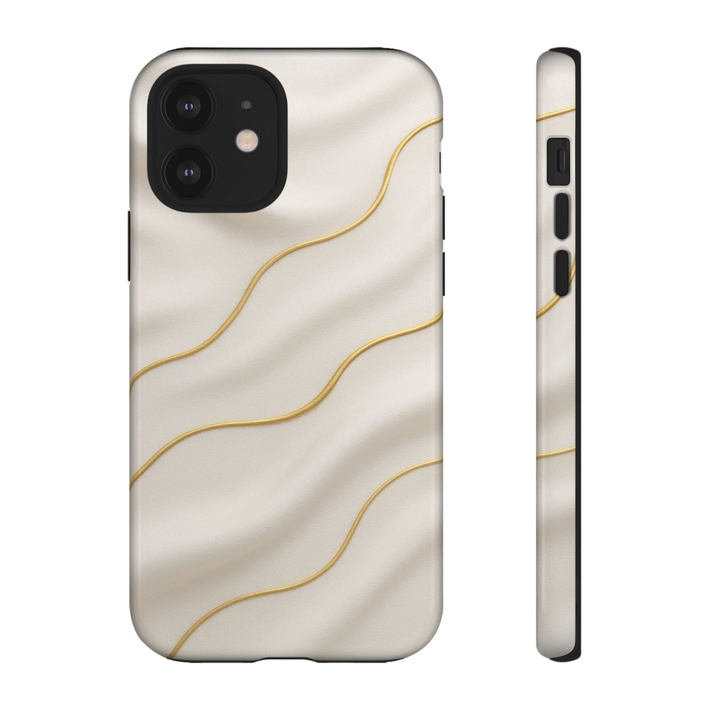 Elegant Gold Wave Tough iPhone Case - Shamo's