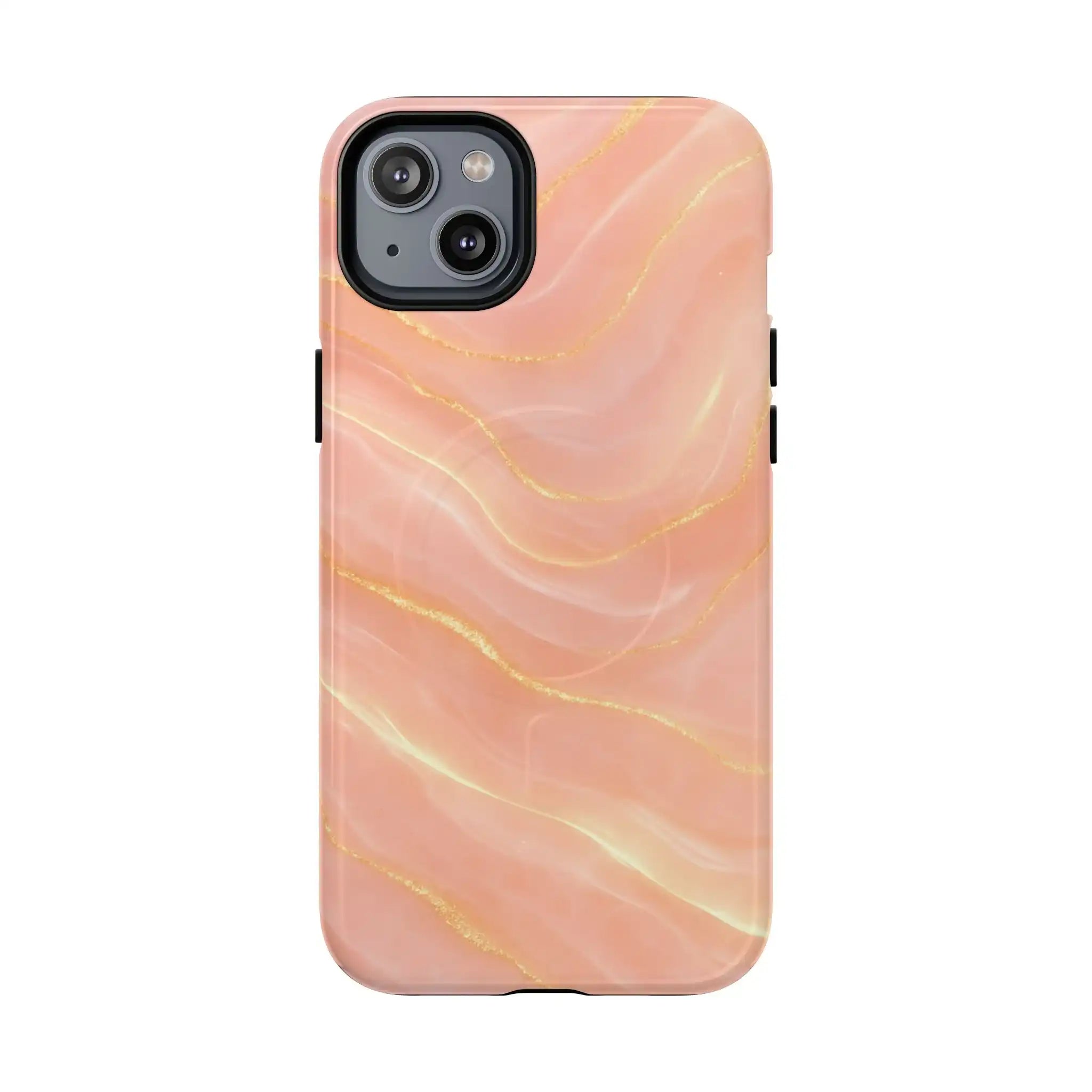 Luxury Series Pink Marble iPhone Case compatible with MagSafe - Shamo's