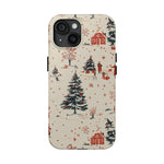 Winter Village Holiday Tough iPhone Case — Vintage Holidays & Snow Scene  Shamo's iPhone 15