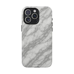 Silver Mist Marble iPhone Case with MagSafe - iPhone 15 Pro Max / Matte - Shamo's