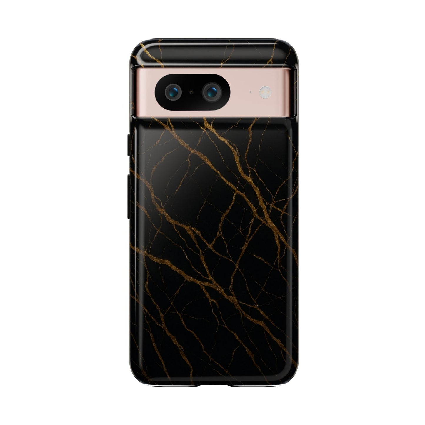 Black Marble Tough iPhone Case
