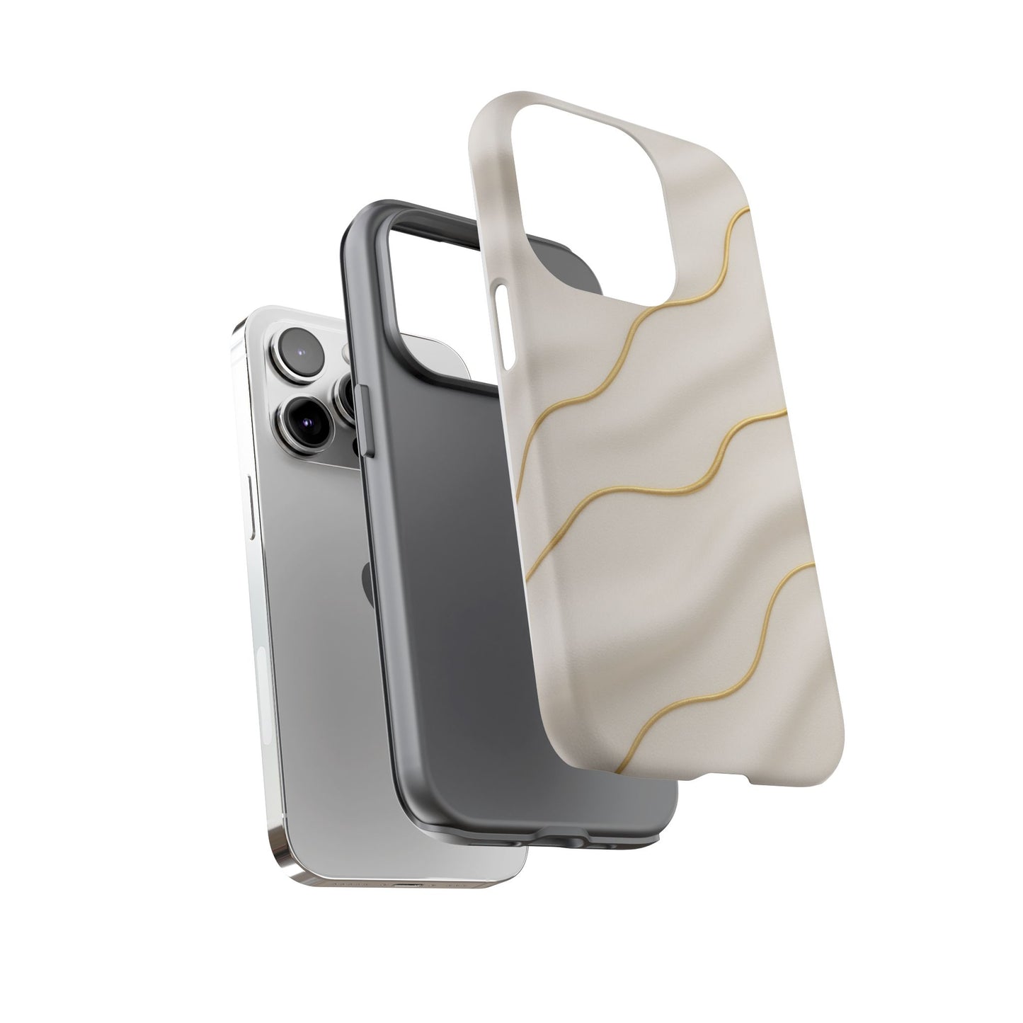 Elegant Gold Wave Tough iPhone Case