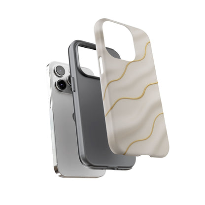 Elegant Gold Wave Tough iPhone Case