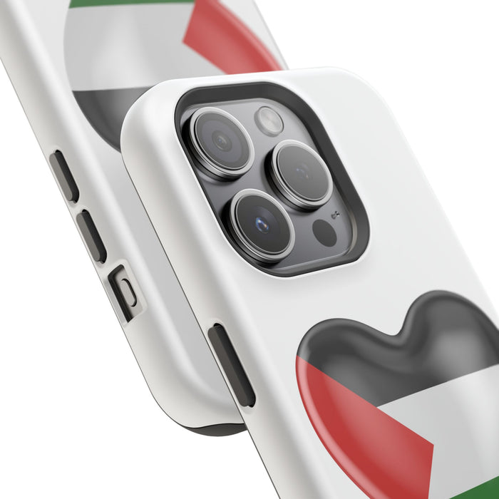 MagSafe Tough Cases with Palestinian flag in heart shape