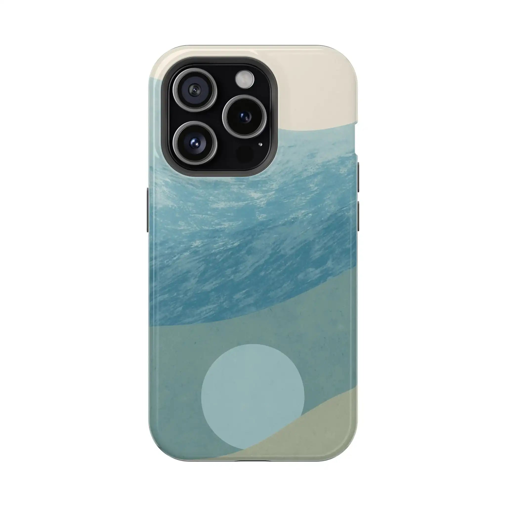 “Calm Over Chaos” Abstract Ocean Wave iPhone Case | MagSafe Compatible  Shamo's iPhone 15 Pro / Glossy