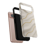Elegant Gold Wave Tough iPhone Case  Shamo's