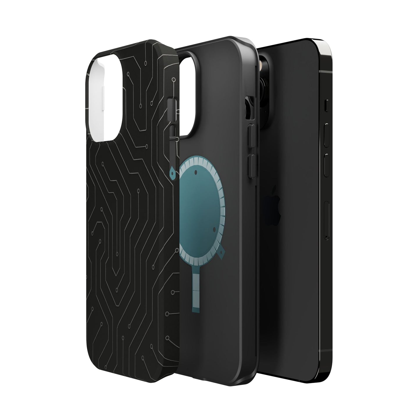 Black Circuit Board Design iPhone Case | MagSafe  Shamo's