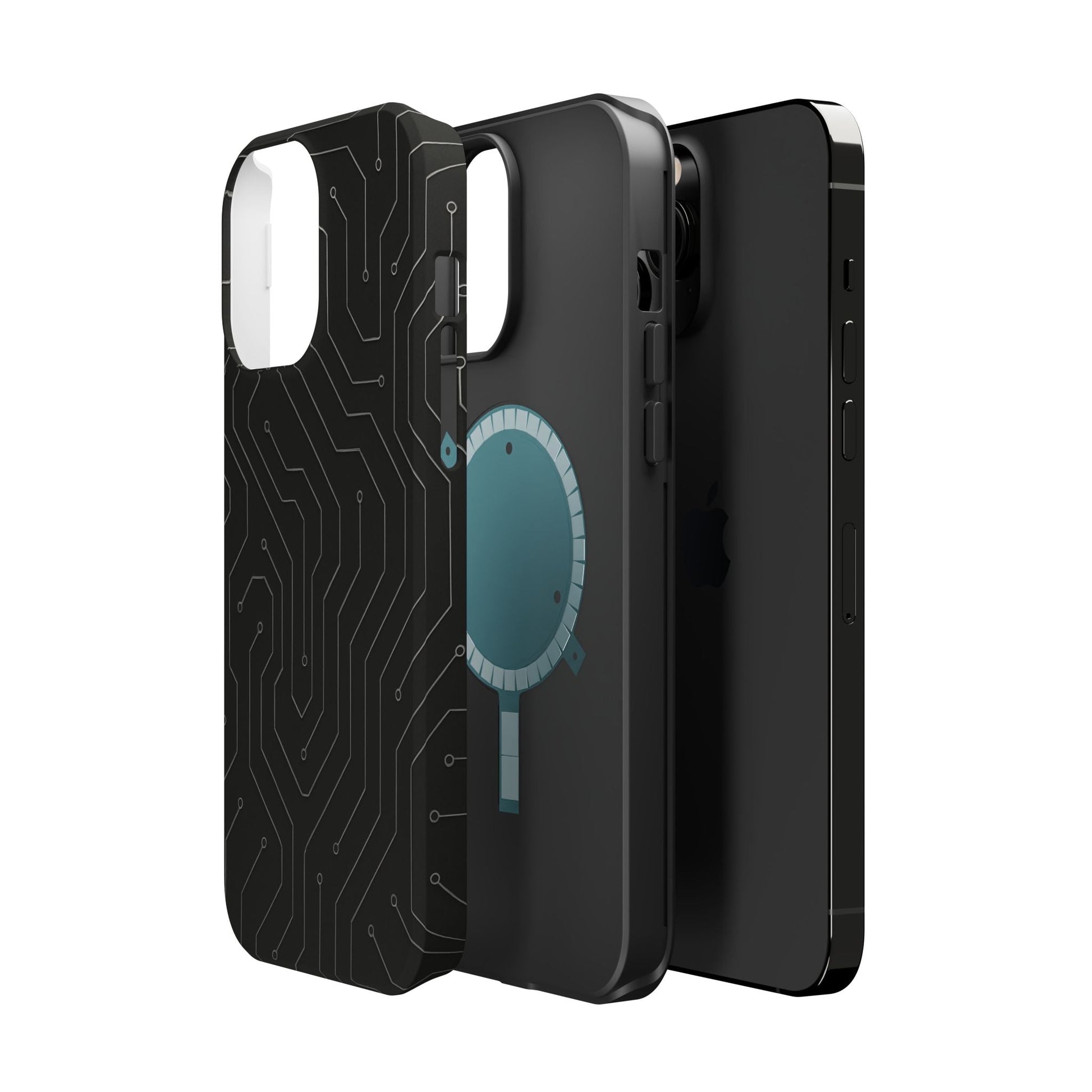 Black Circuit Board Design iPhone Case | MagSafe  Shamo's