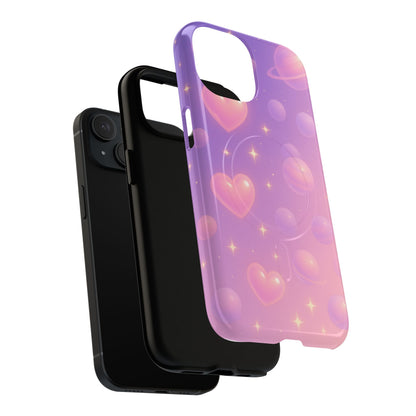 Galactic Hearts iPhone Case with MagSafe - Shamo's
