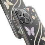 Butterfly Pearl Impact-Resistant Clear iPhone Case  Shamo's