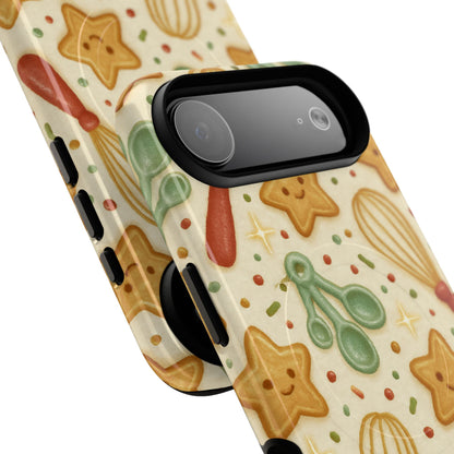Baking Holiday iPhone Case — Cute Whisk & Cookie Pattern | compatible with MagSafe