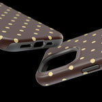 Polka Dot iPhone Case — Brown & Cream Protective Cover with MagSafe compatibility  Shamo's