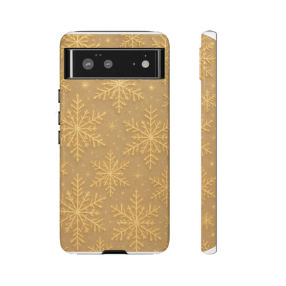 Golden Snowflake Holiday iPhone Case - Shamo's