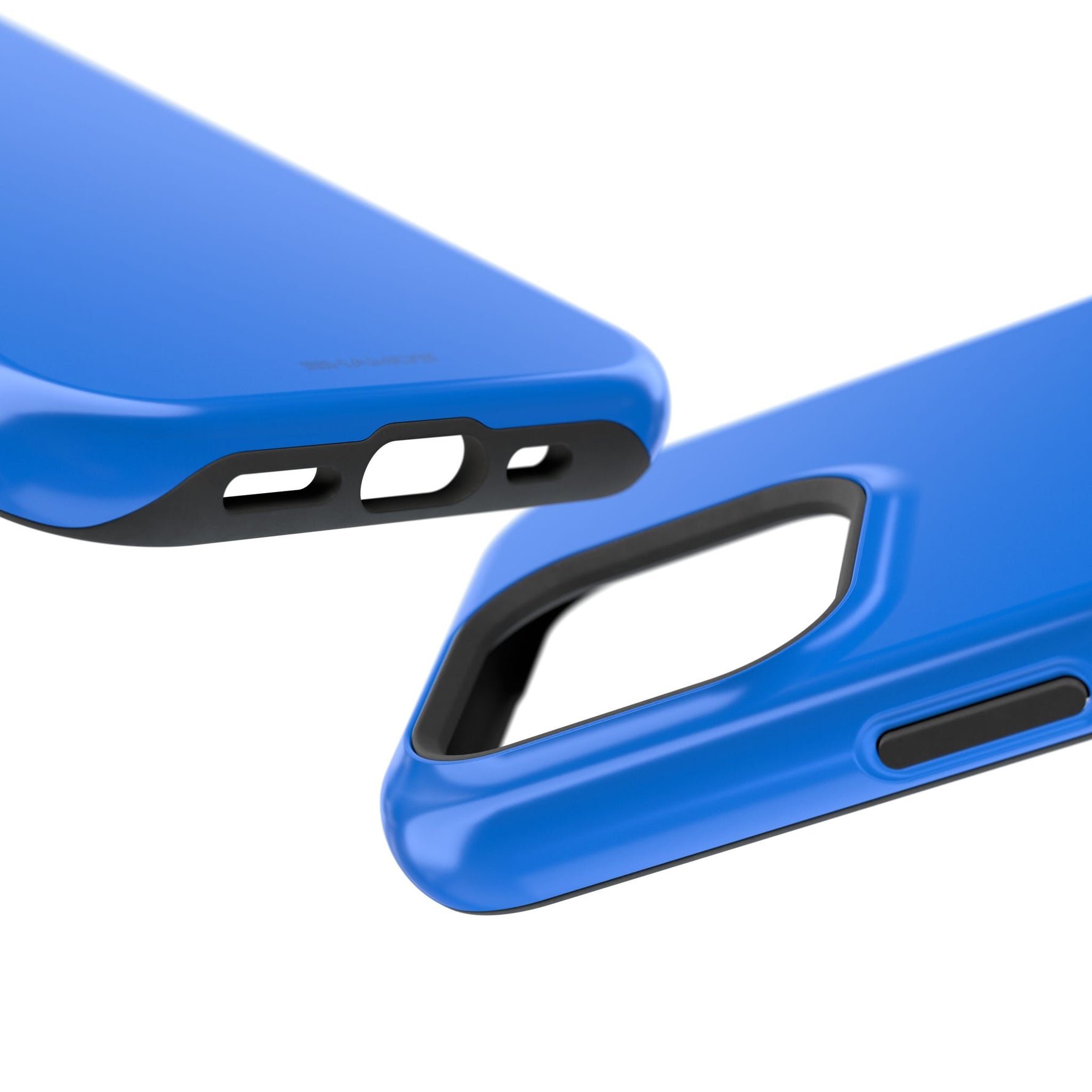 Cobalt Pop Blue Solid Color Impact-Resistant iPhone Case | Slim Shockproof MagSafe-Compatible