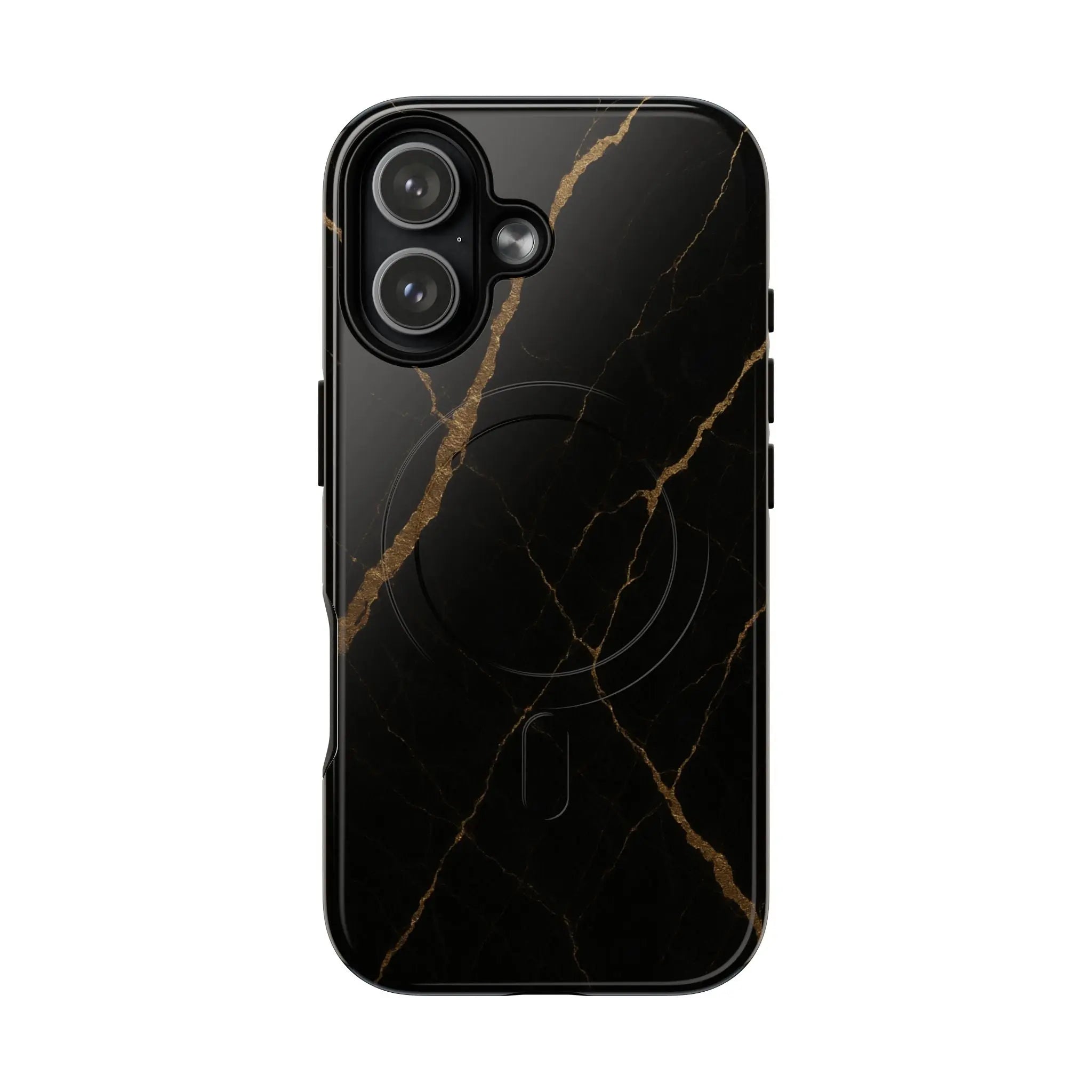 Black & Gold Marble iPhone Case with MagSafe - Shamo's