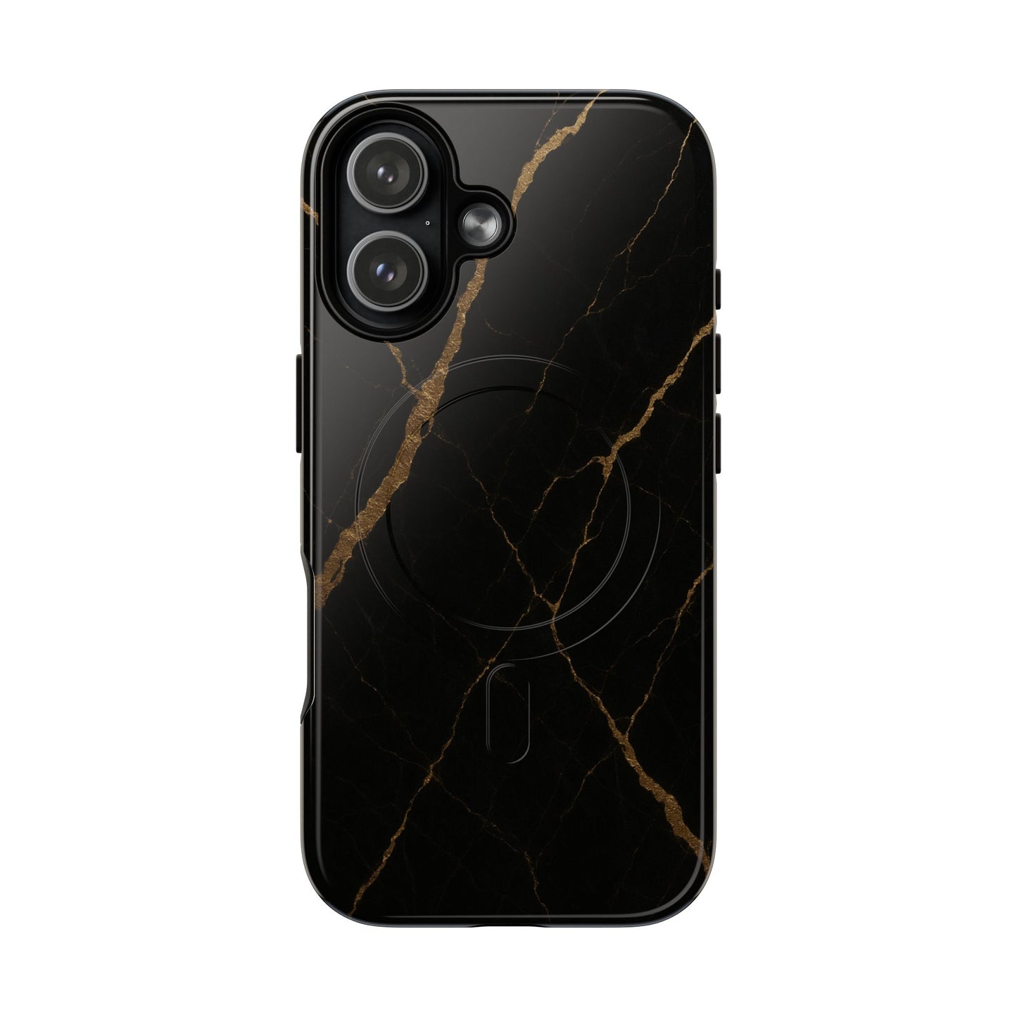 Black & Gold Marble iPhone Case with MagSafe - Shamo's