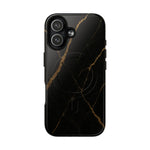 Black & Gold Marble iPhone Case with MagSafe - Shamo's