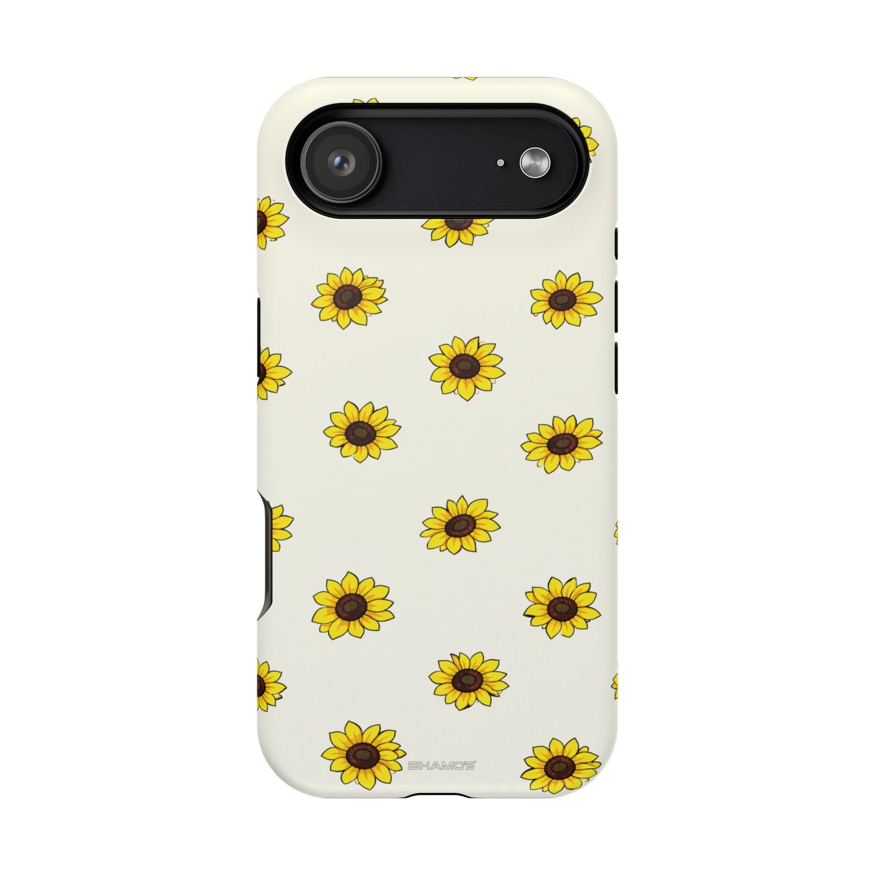 Sunflower Pattern Magnetic Impact-Resistant iPhone Case MagSafe Compatible