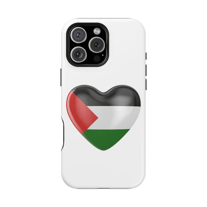 MagSafe Tough Cases with Palestinian flag in heart shape