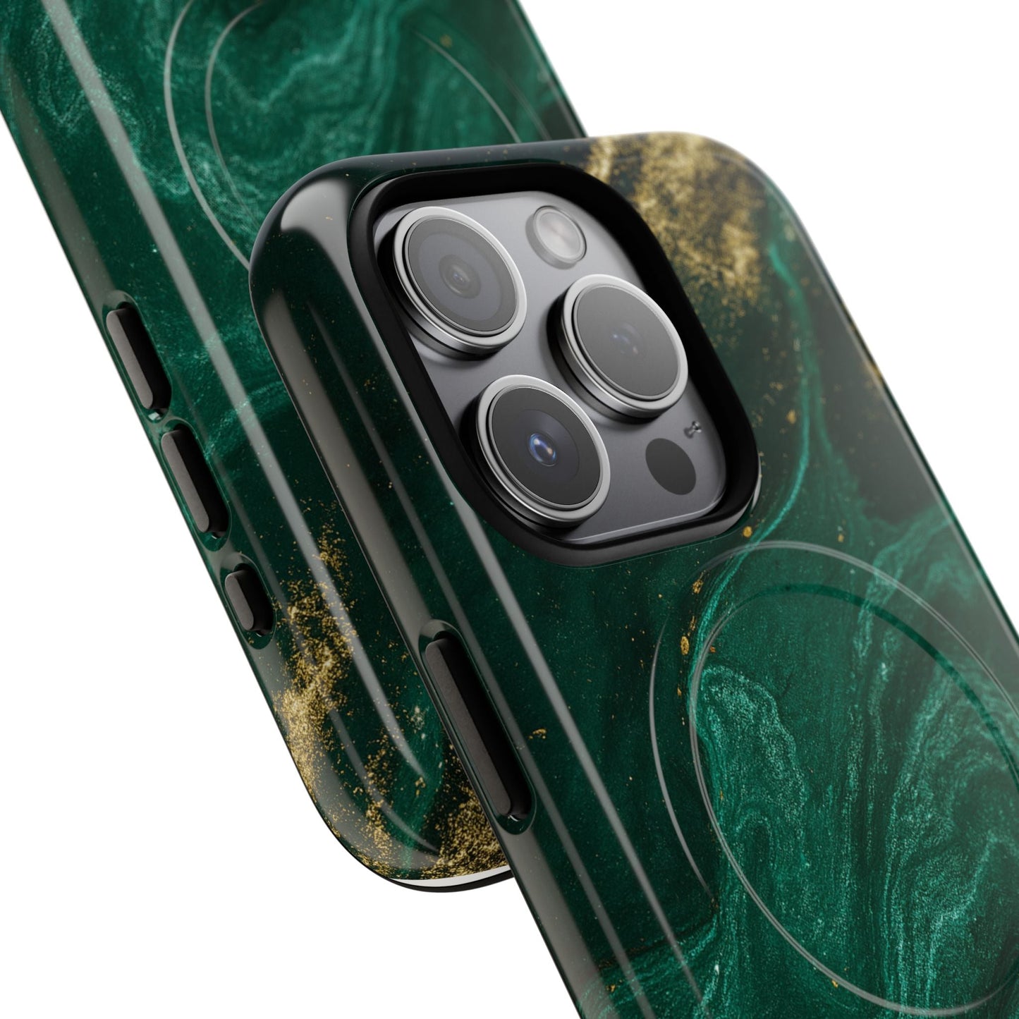 Emerald Marble with Gold Veins iPhone Case | with MagSafe  Shamo's