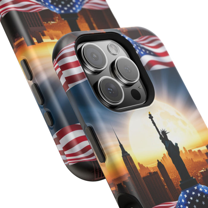 MagSafe American Flag Tough Phone Case: Show Your Patriotism in Style