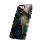 Blue Gold Agate Tough Phone Case Marble Stone Design  Shamo's
