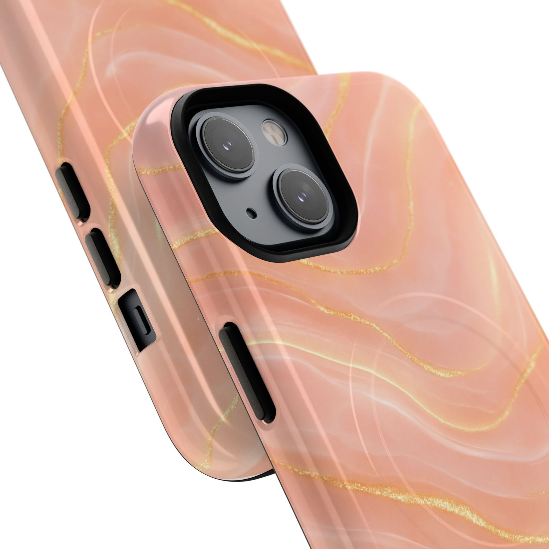 Luxury Series Pink Marble iPhone Case compatible with MagSafe - Shamo's