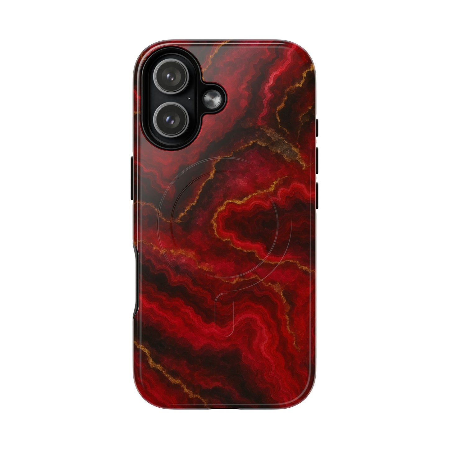 Red Marble iPhone Case with MagSafe - Shamo's