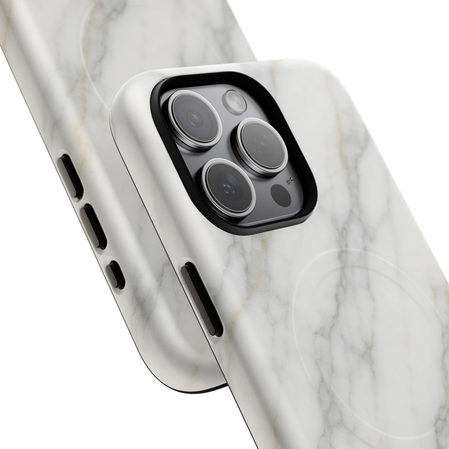 Classic White Marble iPhone Case with MagSafe - Shamo's