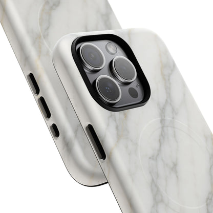 Classic White Marble iPhone Case with MagSafe - Shamo's