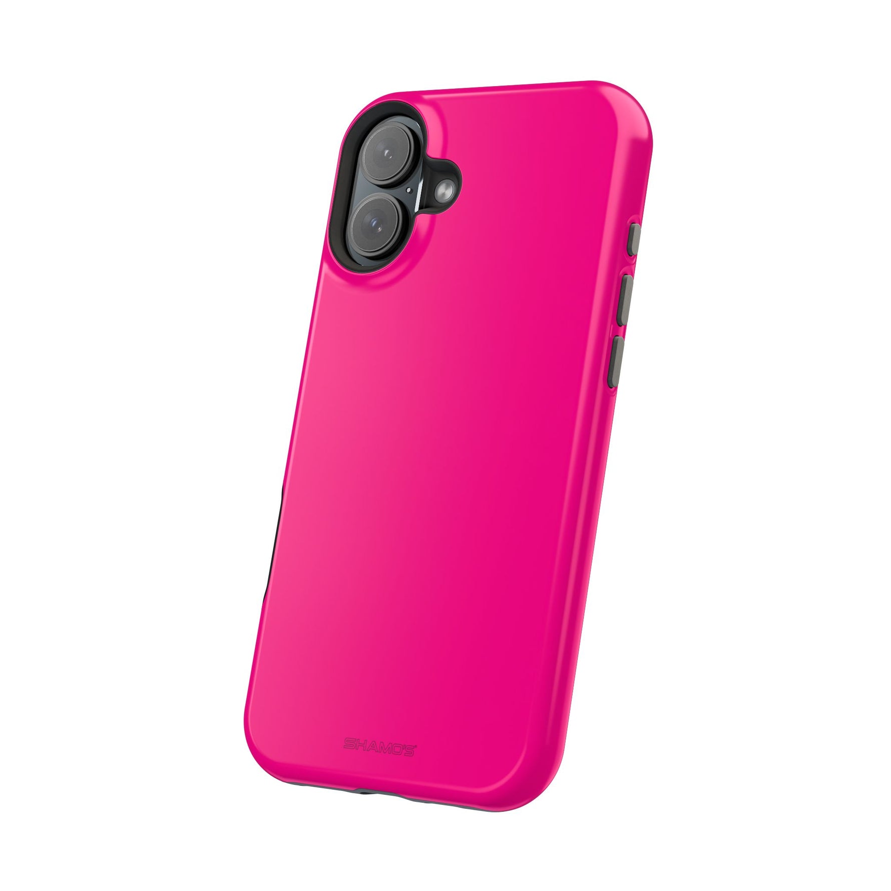 Neon Pink MagSafe Compatible Impact-Resistant Phone Case Hot Pink