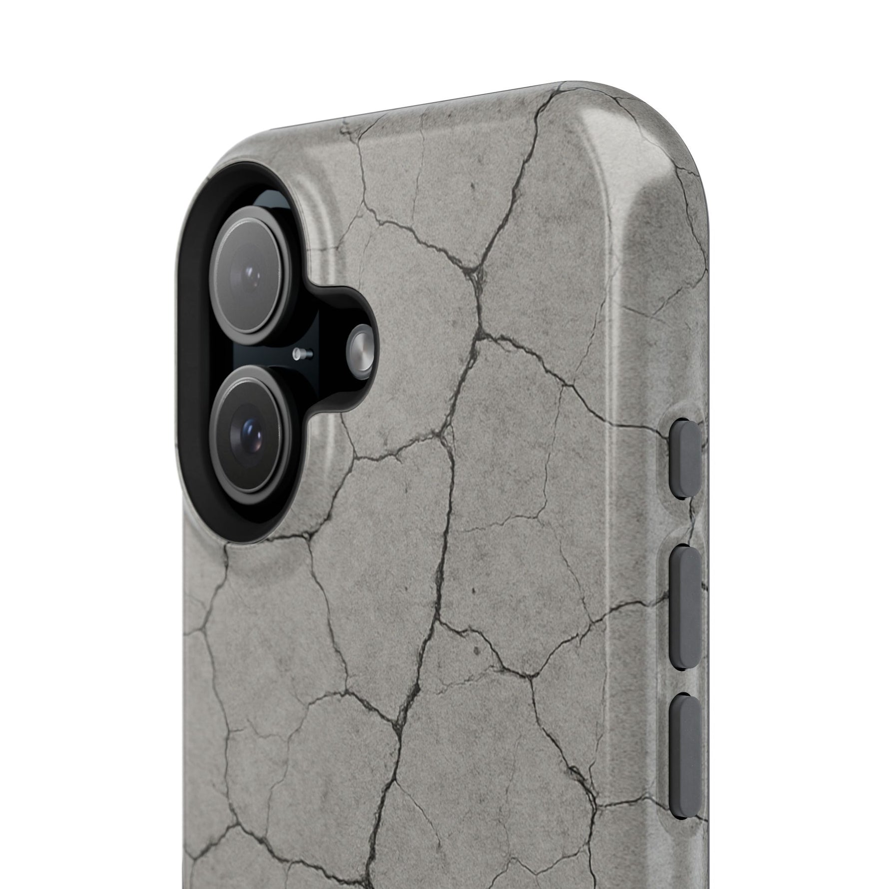 Cracked Concrete Texture iPhone Case with MagSafe compatibility