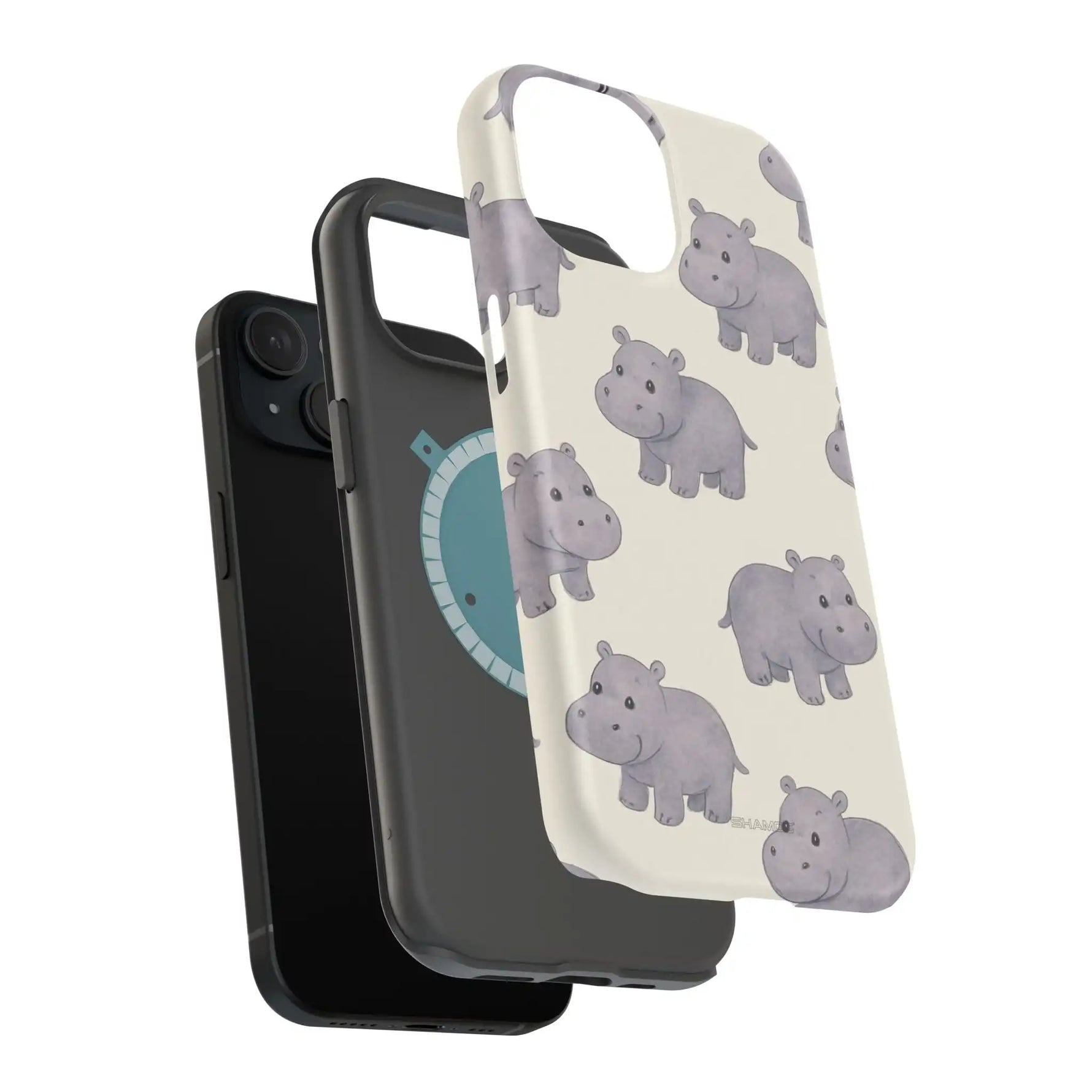 Cute Tiny Hippo Magnetic Impact-Resistant Phone Case