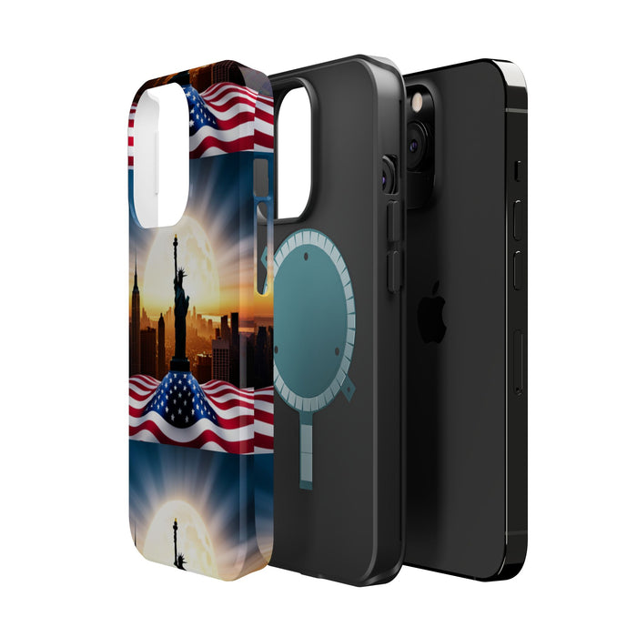 MagSafe American Flag Tough Phone Case: Show Your Patriotism in Style