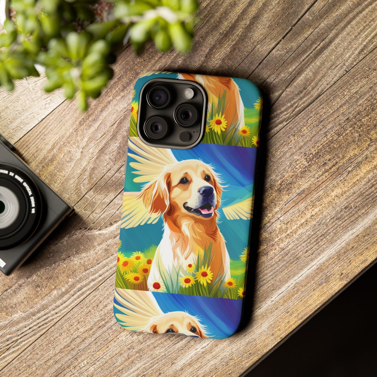 Tough Cases Golden Retriever with Wings Phone case