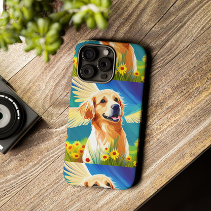 Tough Cases Golden Retriever with Wings Phone case