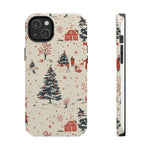 Winter Village Holiday Tough iPhone Case — Vintage Holidays & Snow Scene  Shamo's iPhone 14 Plus