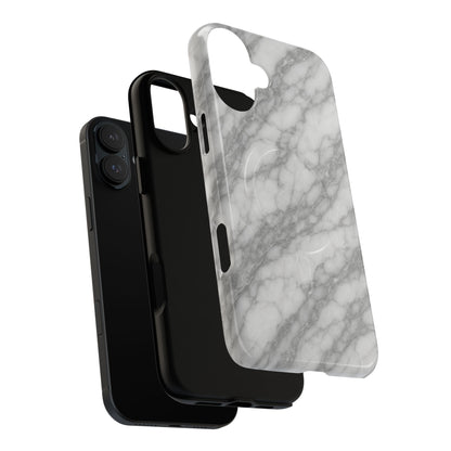 Silver Mist Marble iPhone Case with MagSafe