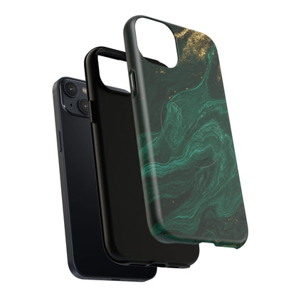 Emerald Marble with Gold Veins iPhone Case | with MagSafe  Shamo's