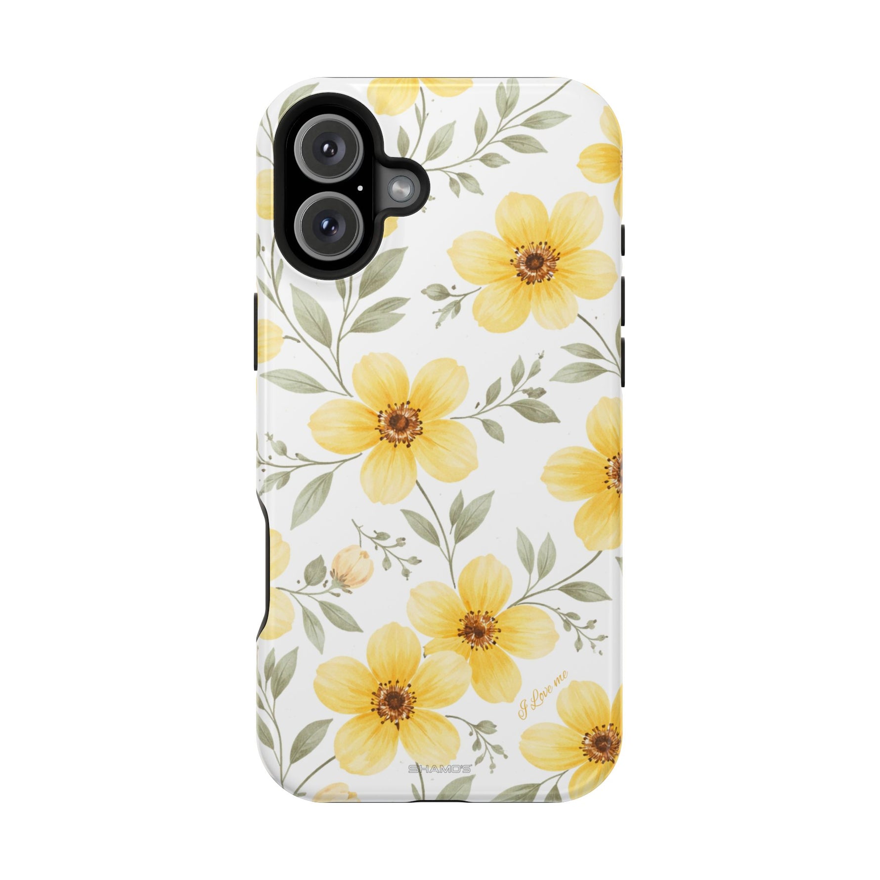 Yellow Flowers Summer Floral Magnetic Impact-Resistant iPhone Case with MagSafe Compatibility - iPhone 16 Plus / Glossy - Shamo's