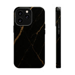 Black & Gold Marble iPhone Case with MagSafe - iPhone 13 Pro / Glossy - Shamo's