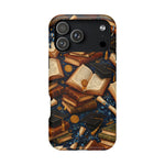Vintage Books & Graduation Caps MagSafe Phone Case, Impact-Resistant Graduation Gift - iPhone 17 Pro Max / Matte - Shamo's