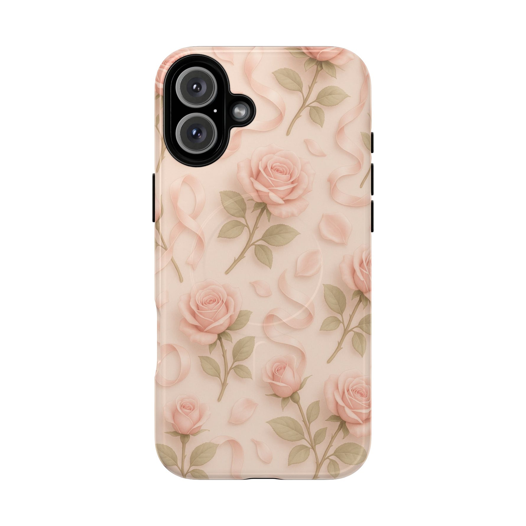 Blush Roses and Ribbons 3D iPhone Case | MagSafe - Shamo's