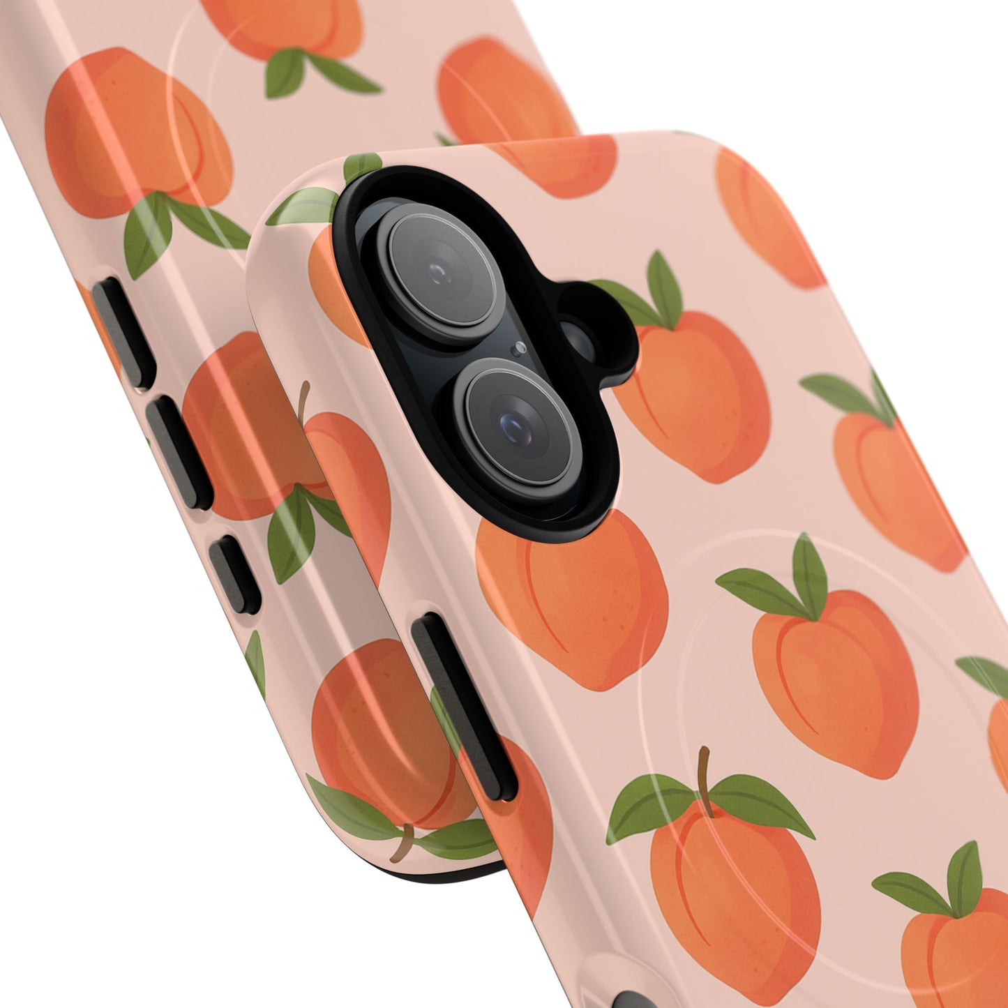 Peach Pattern Fruit Case for iPhone | MagSafe Compatible