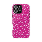 Broken Heart Hot Pink Impact-Resistant iPhone Case | MagSafe - iPhone 16 Pro Max / Glossy - Shamo's