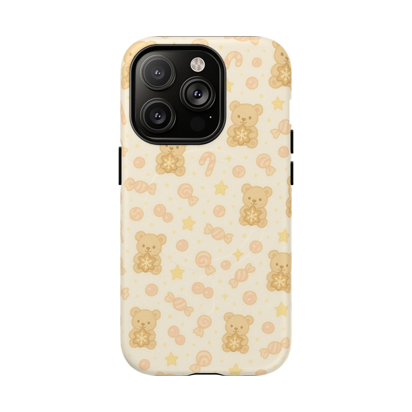Cute Beige Teddy Bear iPhone Case with MagSafe