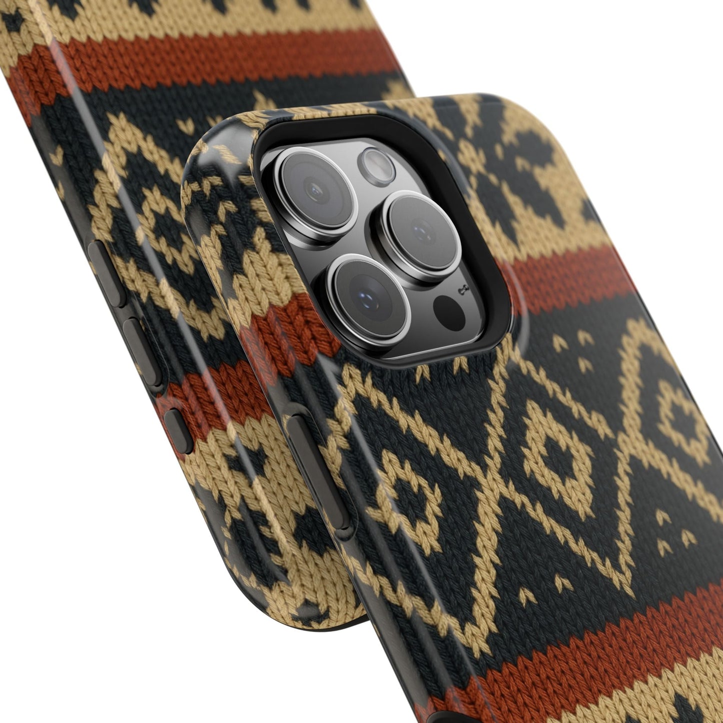 Nordic Knit Pattern MagSafe Impact-Resistant iPhone Case